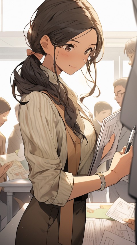 High School Anime Cute Women Teacher (698)