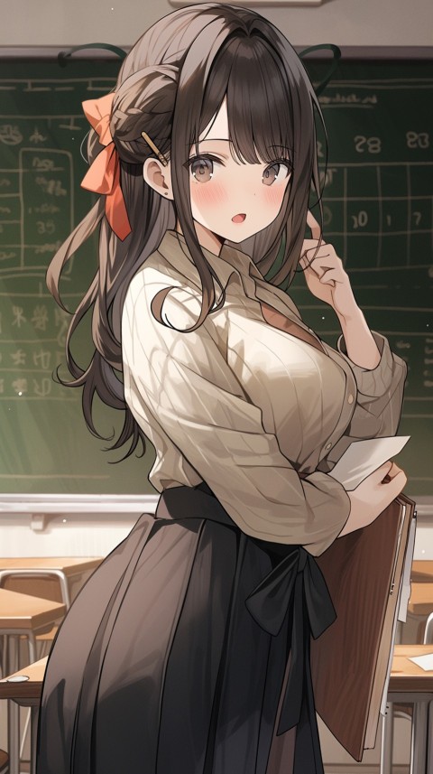 High School Anime Cute Women Teacher (696)