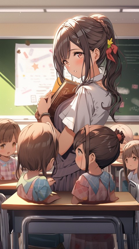 High School Anime Cute Women Teacher (665)