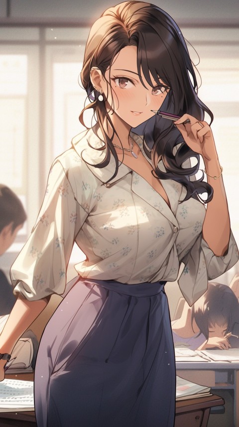 High School Anime Cute Women Teacher (682)
