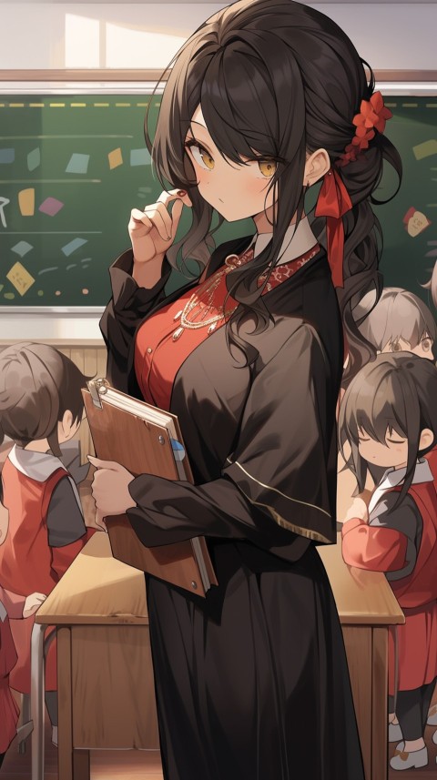 High School Anime Cute Women Teacher (719)