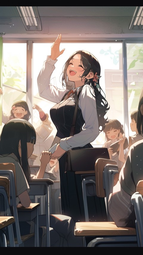 High School Anime Cute Women Teacher (714)
