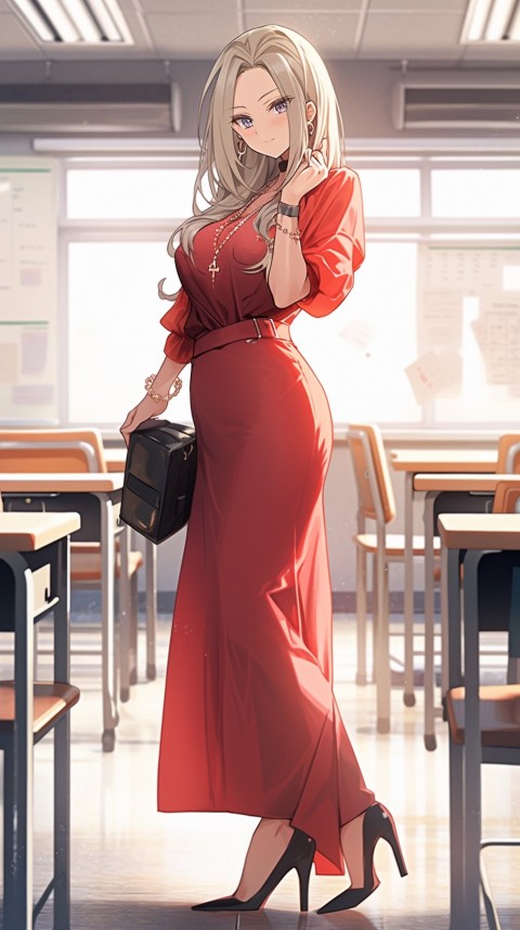 High School Anime Cute Women Teacher (741)