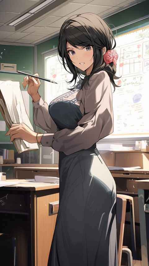 High School Anime Cute Women Teacher (750)