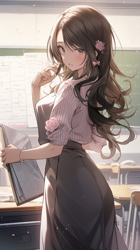 High School Anime Cute Women Teacher (742)