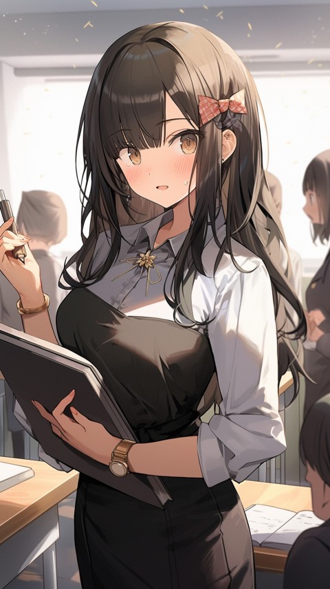 High School Anime Cute Women Teacher (717)
