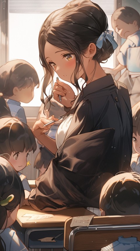 High School Anime Cute Women Teacher (736)