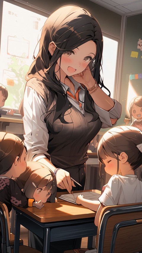 High School Anime Cute Women Teacher (796)