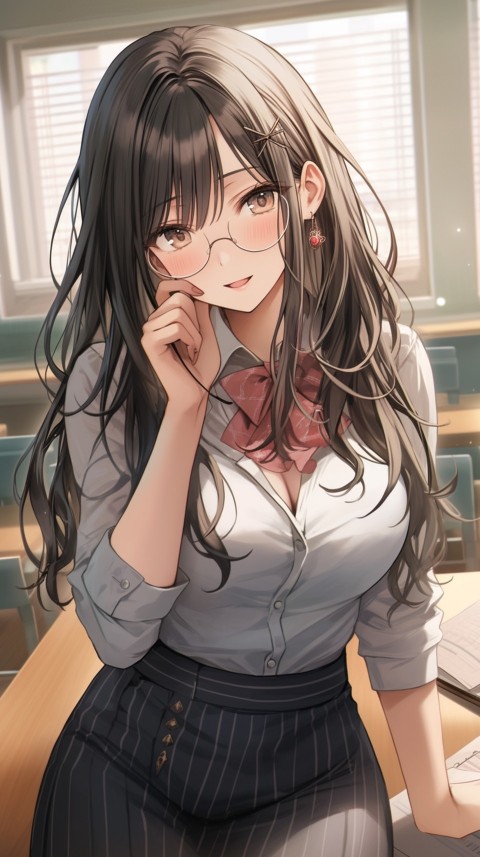 High School Anime Cute Women Teacher (791)