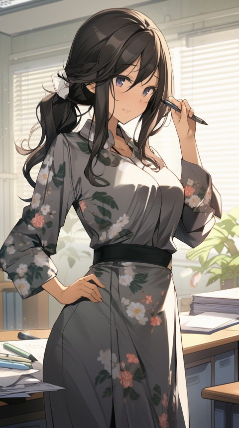 High School Anime Cute Women Teacher (760)