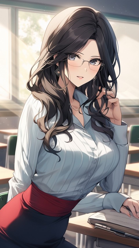 High School Anime Cute Women Teacher (821)