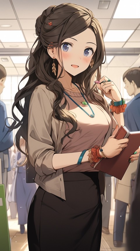 High School Anime Cute Women Teacher (824)