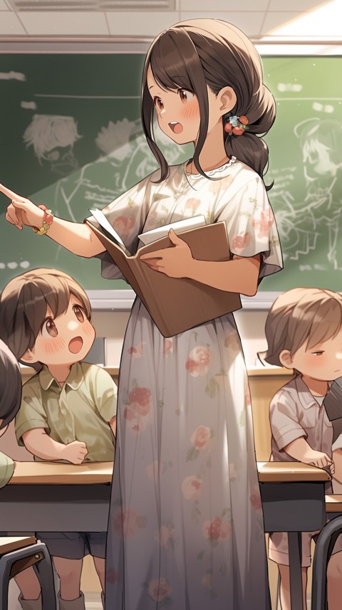 High School Anime Cute Women Teacher (823)