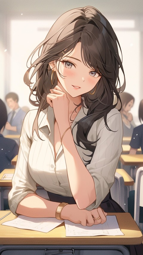 High School Anime Cute Women Teacher (805)