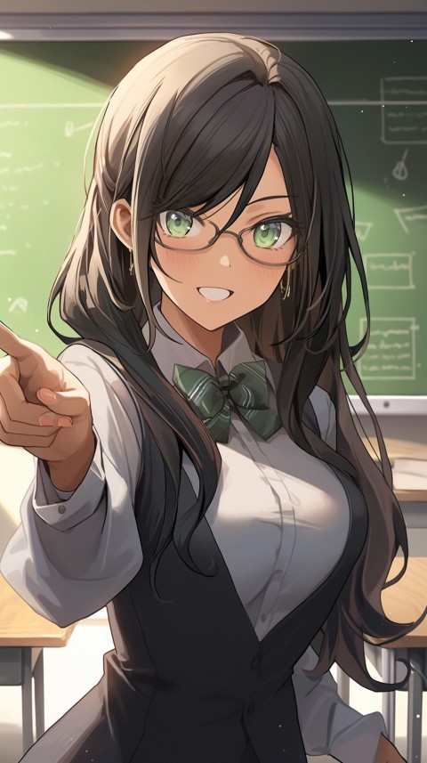 High School Anime Cute Women Teacher (843)