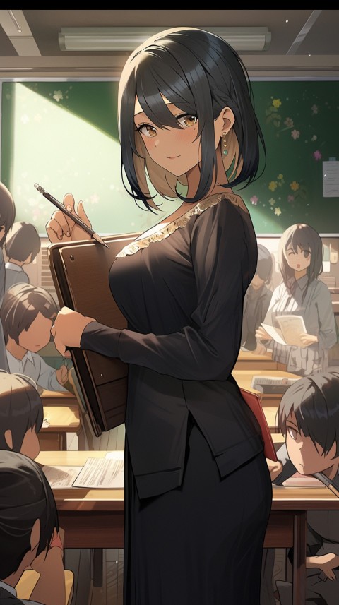 High School Anime Cute Women Teacher (849)