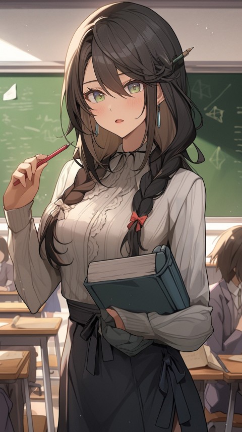 High School Anime Cute Women Teacher (814)