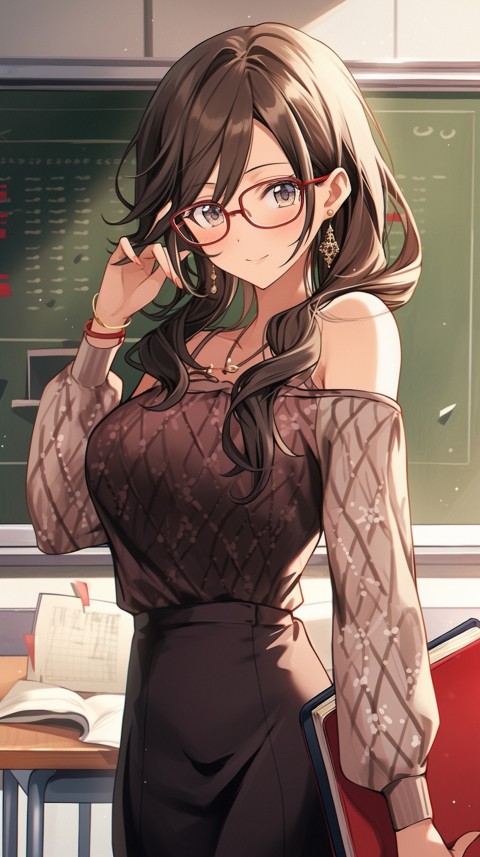 High School Anime Cute Women Teacher (844)