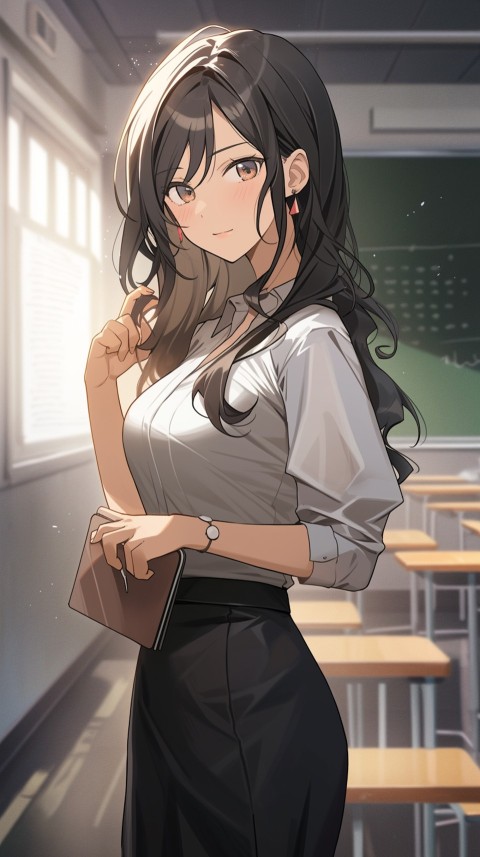 High School Anime Cute Women Teacher (887)