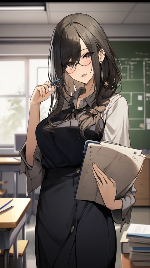 High School Anime Cute Women Teacher (898)