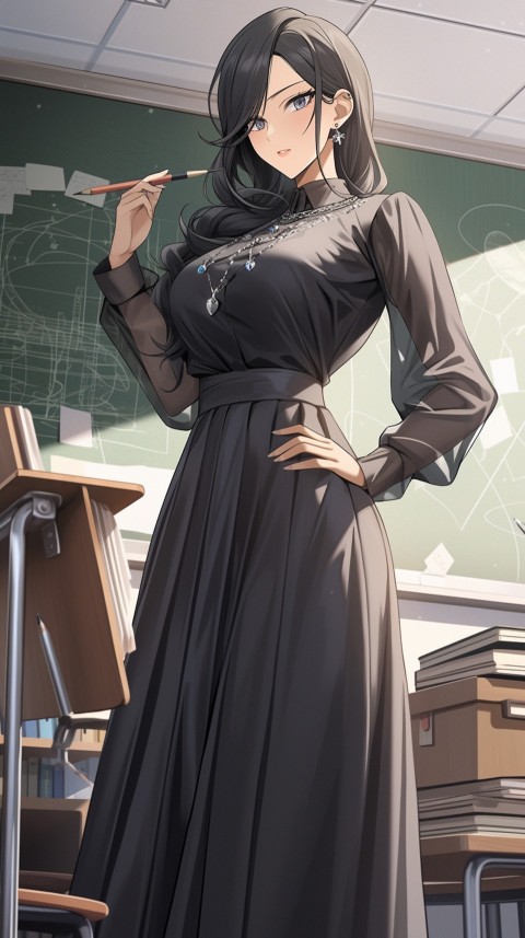 High School Anime Cute Women Teacher (882)