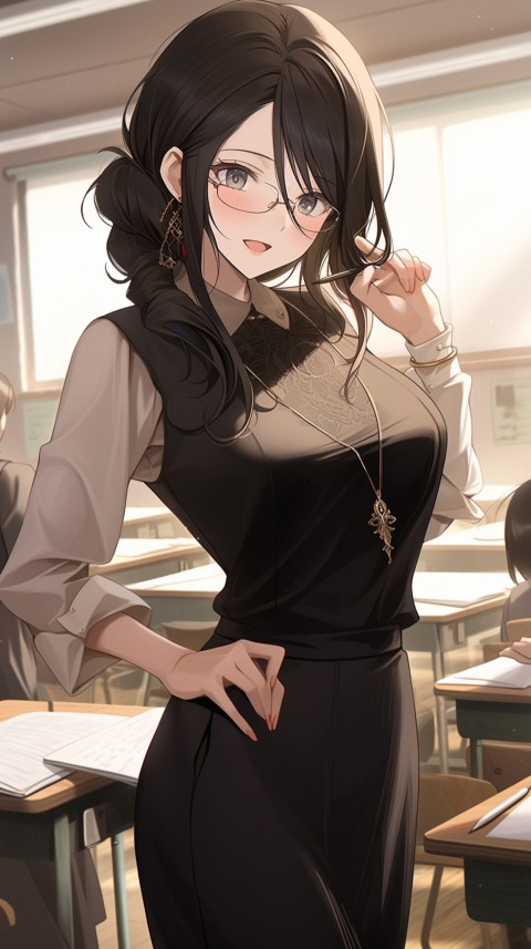 High School Anime Cute Women Teacher (876)