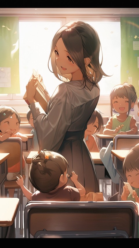 High School Anime Cute Women Teacher (922)