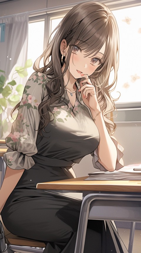 High School Anime Cute Women Teacher (904)