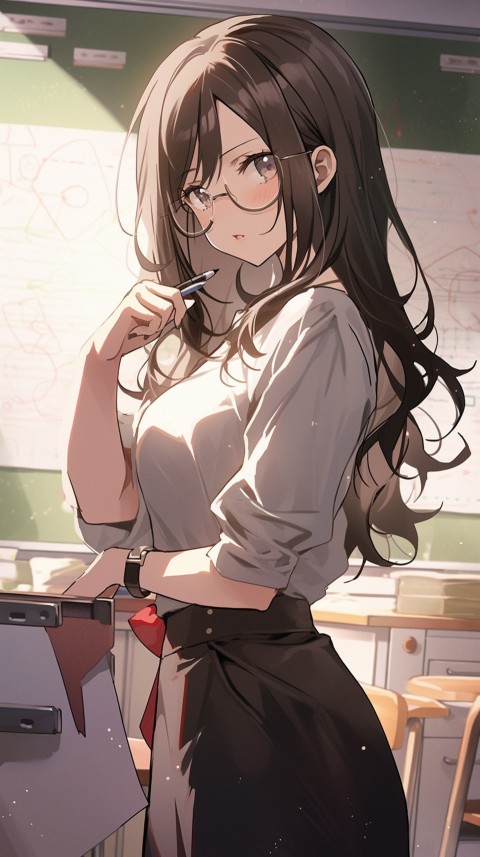 High School Anime Cute Women Teacher (908)