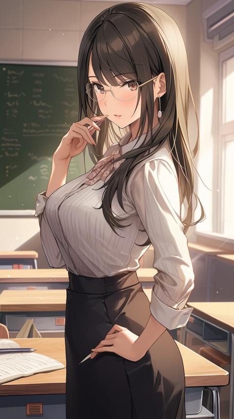 High School Anime Cute Women Teacher (920)