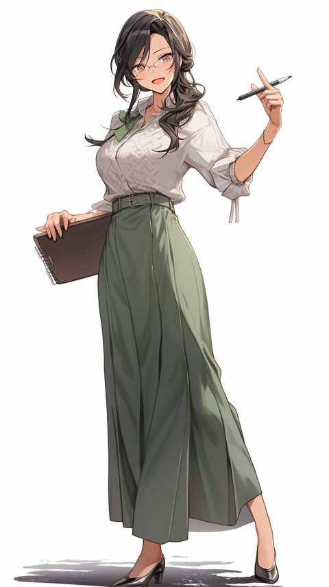 High School Anime Cute Women Teacher (929)
