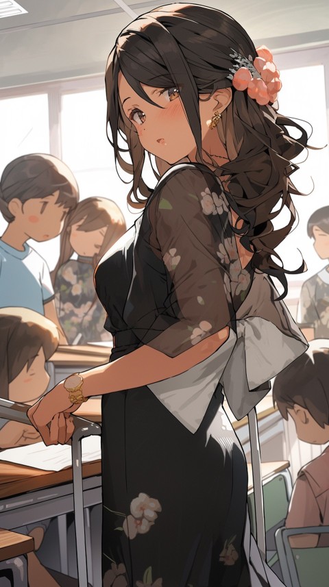 High School Anime Cute Women Teacher (933)