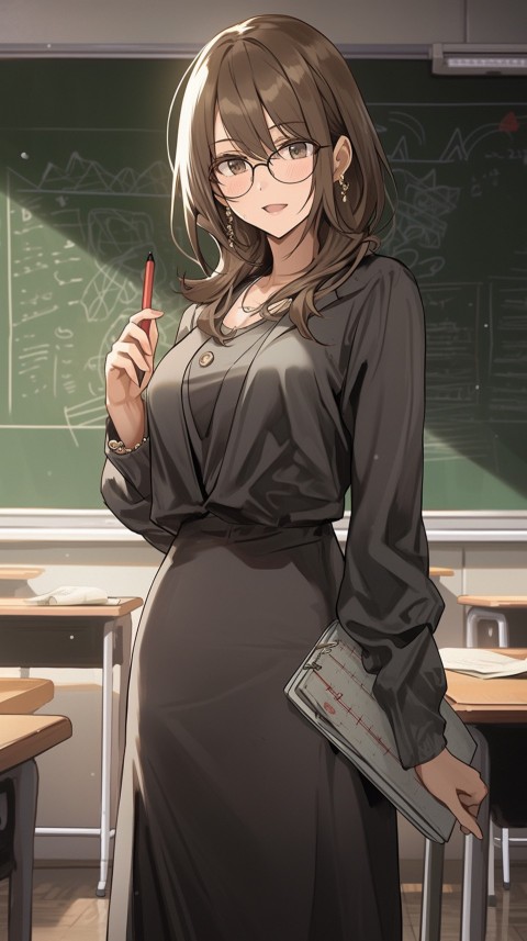 High School Anime Cute Women Teacher (946)