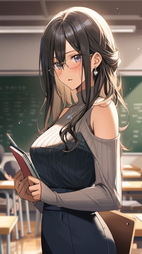 High School Anime Cute Women Teacher (930)