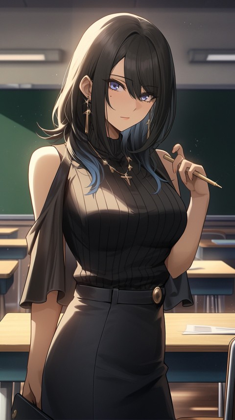 High School Anime Cute Women Teacher (943)