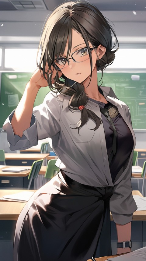 High School Anime Cute Women Teacher (935)