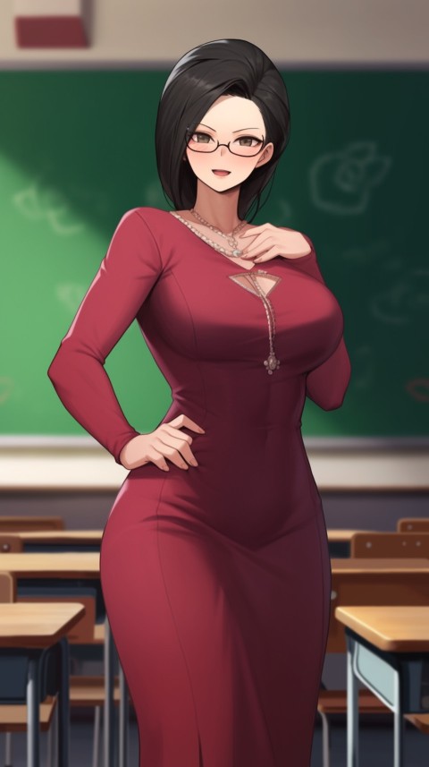 High School Anime Cute Women Teacher (1000)