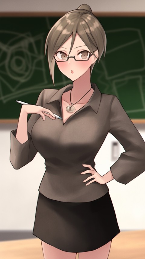 High School Anime Cute Women Teacher (999)
