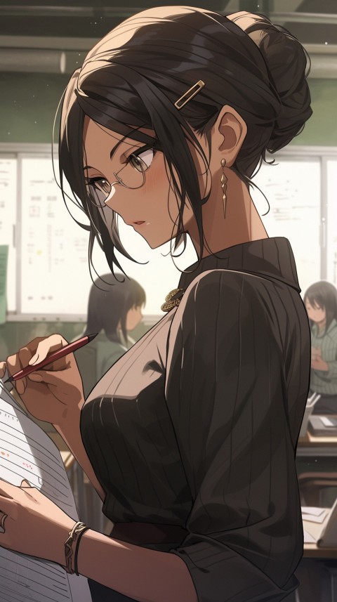 High School Anime Cute Women Teacher (969)