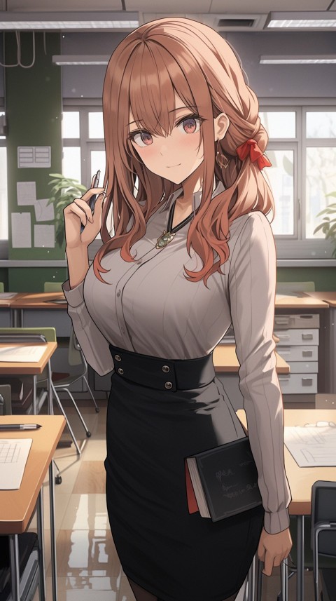 High School Anime Cute Women Teacher (973)