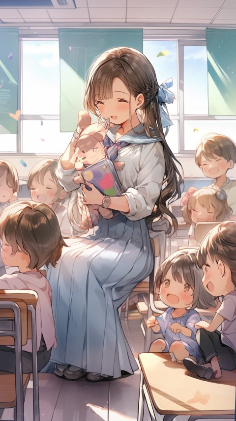 High School Anime Cute Women Teacher (959)