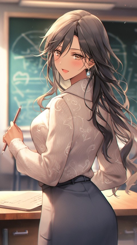 High School Anime Cute Women Teacher (982)