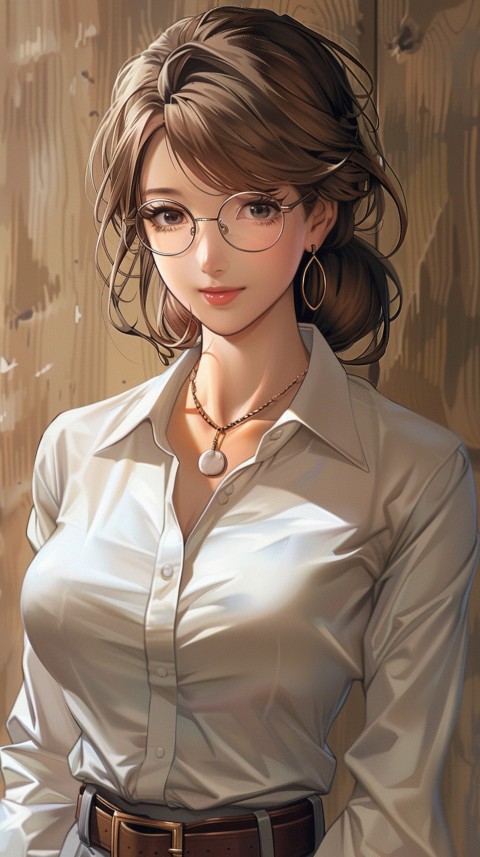High School Anime Cute Women Teacher (991)
