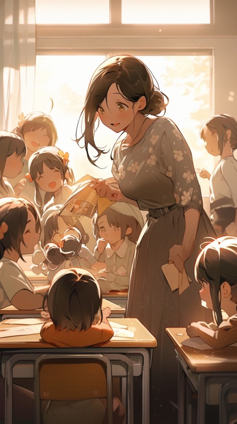 High School Anime Cute Women Teacher (960)