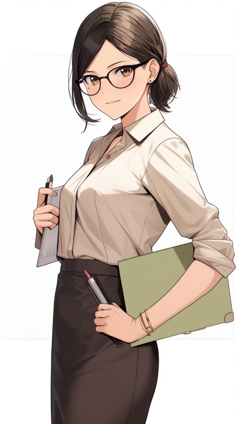 High School Anime Cute Women Teacher (1020)