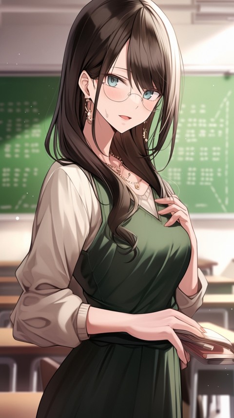 High School Anime Cute Women Teacher (1045)