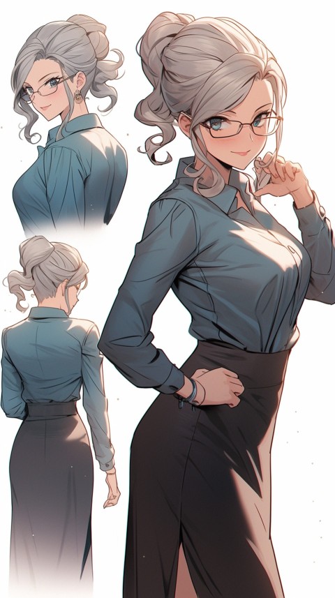 High School Anime Cute Women Teacher (1026)