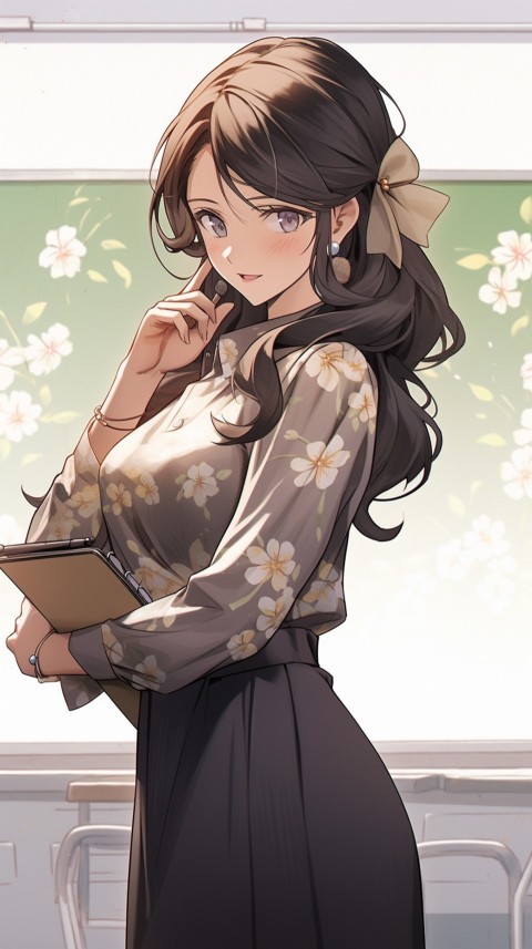 High School Anime Cute Women Teacher (1047)
