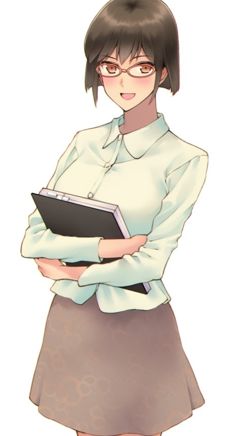 High School Anime Cute Women Teacher (1075)