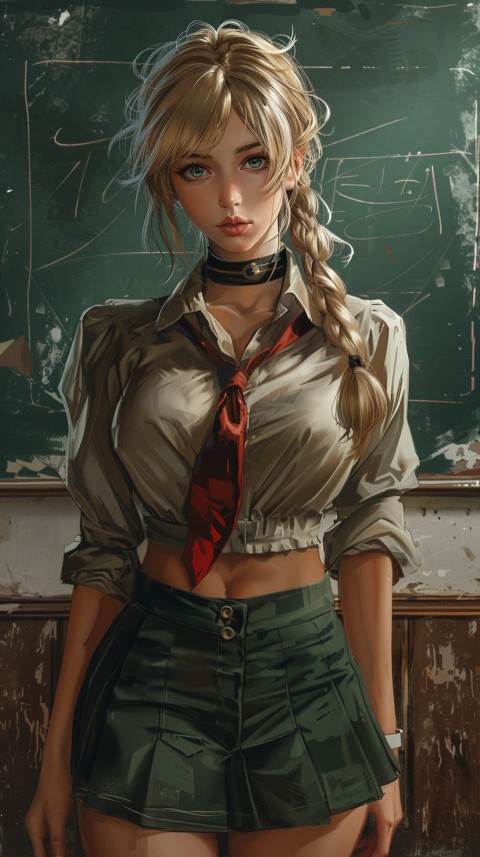 High School Anime Cute Women Teacher (1073)
